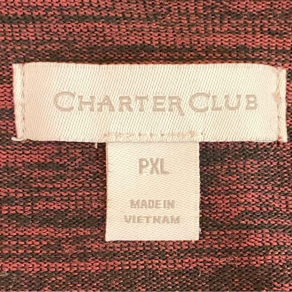 Charter Club Burgundy Open Front Cardigan Sweater Womens SZ Petite XL Tie Detail - Picture 4 of 6